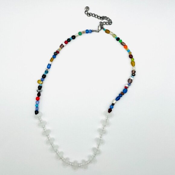 Handmade Color Block Beaded Necklace - Picture 1 of 2